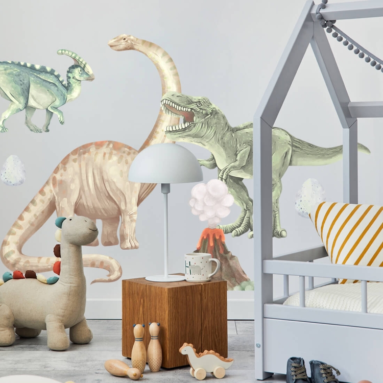 duże naklejki na ścianę dinozaury dla chłopca