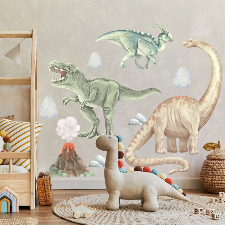 duże naklejki na ścianę dinozaury dla chłopca
