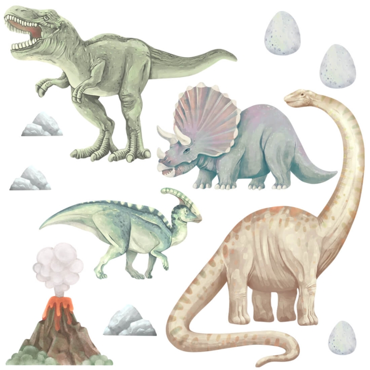 duże naklejki na ścianę dinozaury dla chłopca