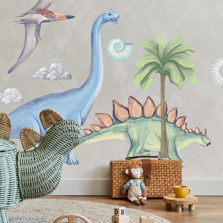 naklejka na ścianę dinozaury do pokoju chłopca