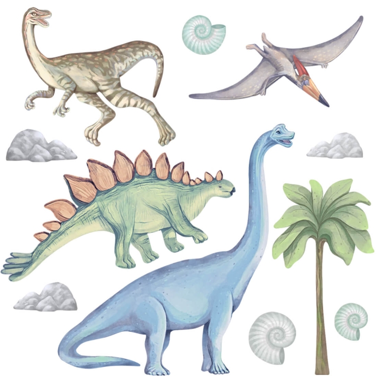 naklejka na ścianę dinozaury do pokoju chłopca