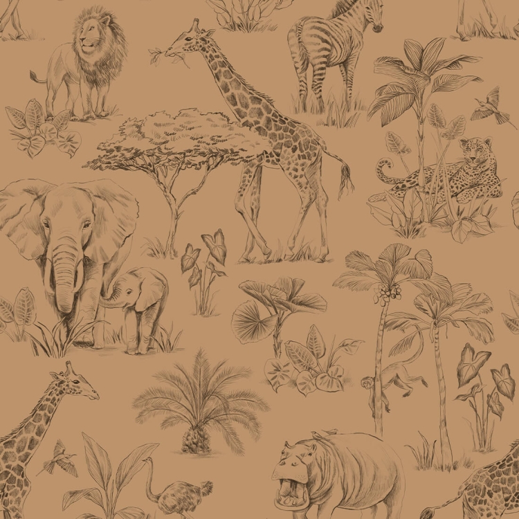 tapeta safari karmelowa brązowa