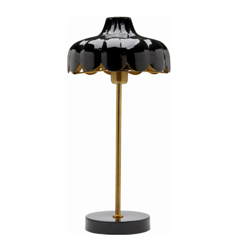 lampa stojąca czarna kwiat wells
