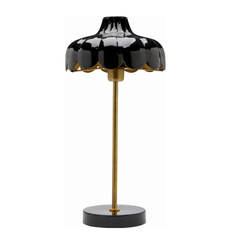 lampa stojąca czarna kwiat wells