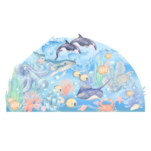 naklejka na ścianę dla dziecka podwodny świat ocean i ryby