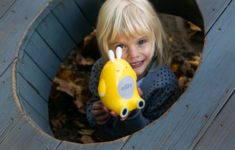 Lampka interaktywna Króliczek Happy Bunny P1 - żółty
