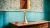 lampa drewniana lniana musztardowa w stylu vintage