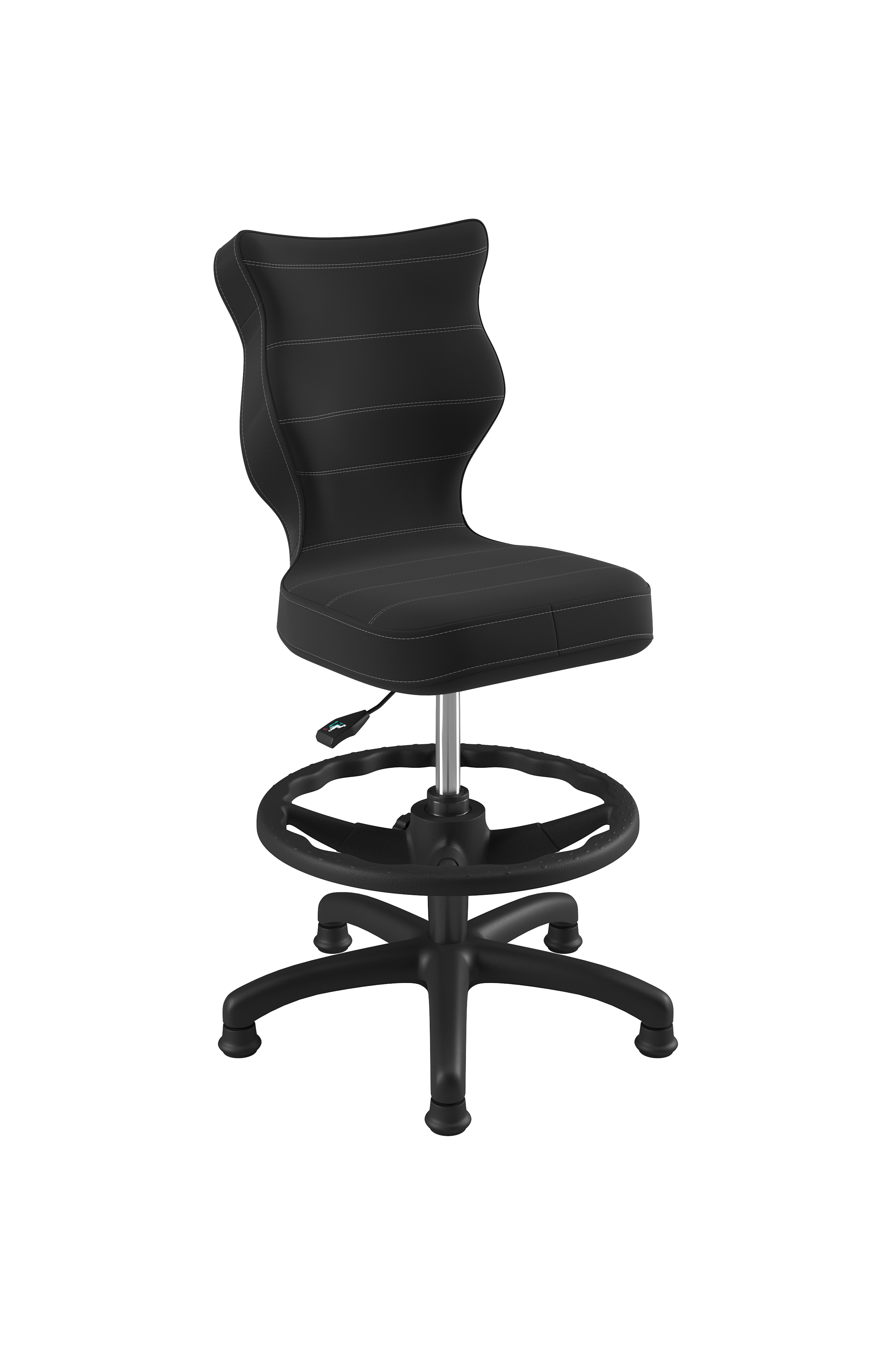 krzesło ergonomiczne velvet czarne dla 8 latka