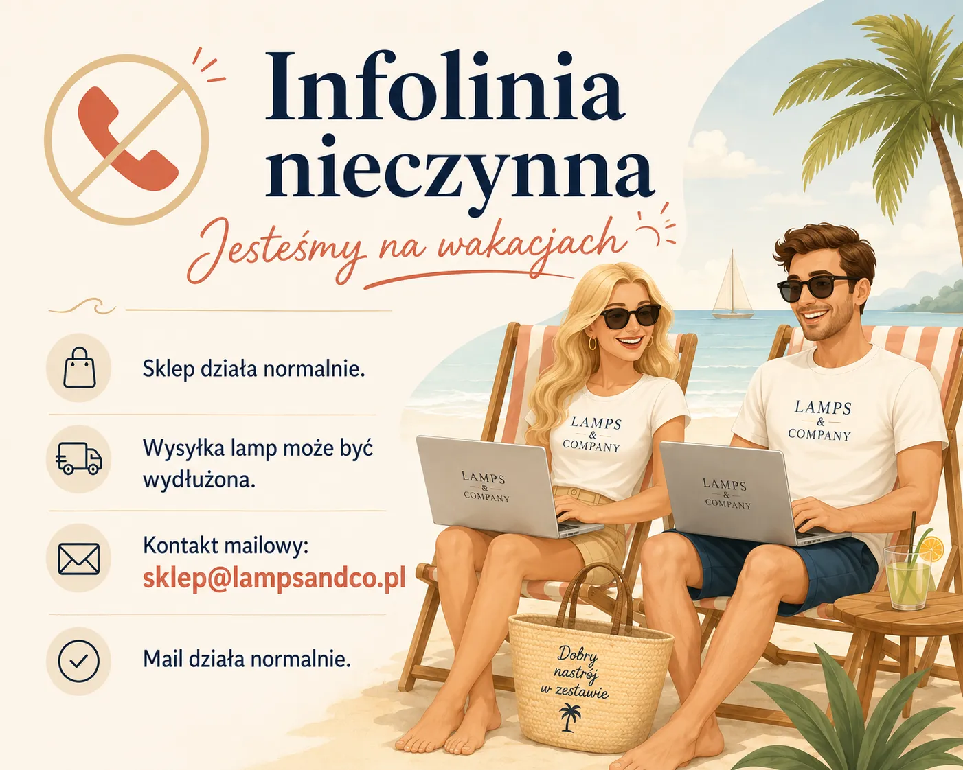 Informacja o urlopie Lamps & Company